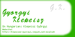 gyorgyi klepeisz business card