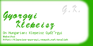 gyorgyi klepeisz business card